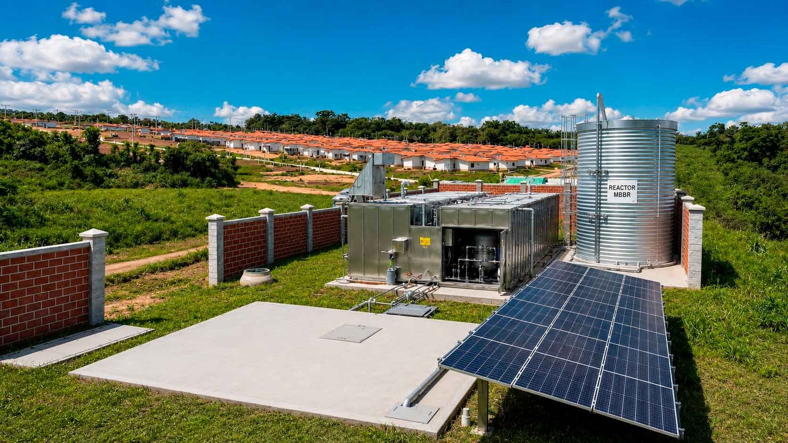 Planta de Tratamiento PTAR Modular Urbana MBBR y SBR Contenerizada | Syner Tech