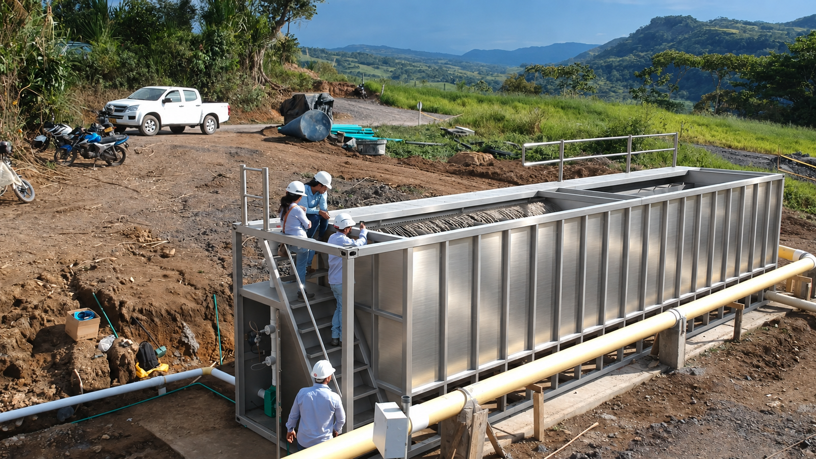 Plantas para tratamiento de aguas residuales de minería, petróleo y gas